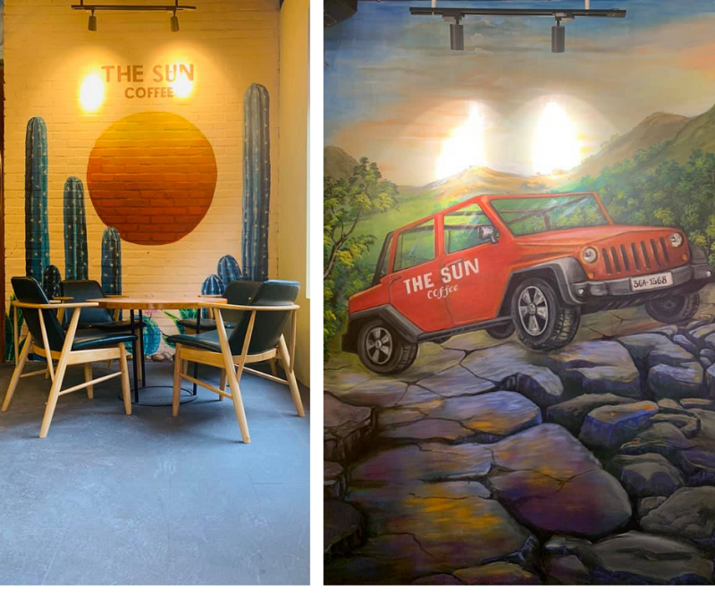 Vẽ tranh tường quán cafe  17 mẫu đẹp hút khách nhất 2020